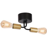 Deckenlampe Schwarz Gold Retro Design Metall 2 von Luminex