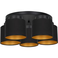 Deckenlampe Schwarz Gold Stoff Modern E27 Deckenlampe Schwarz Gold Stoff Modern E27 von Luminex