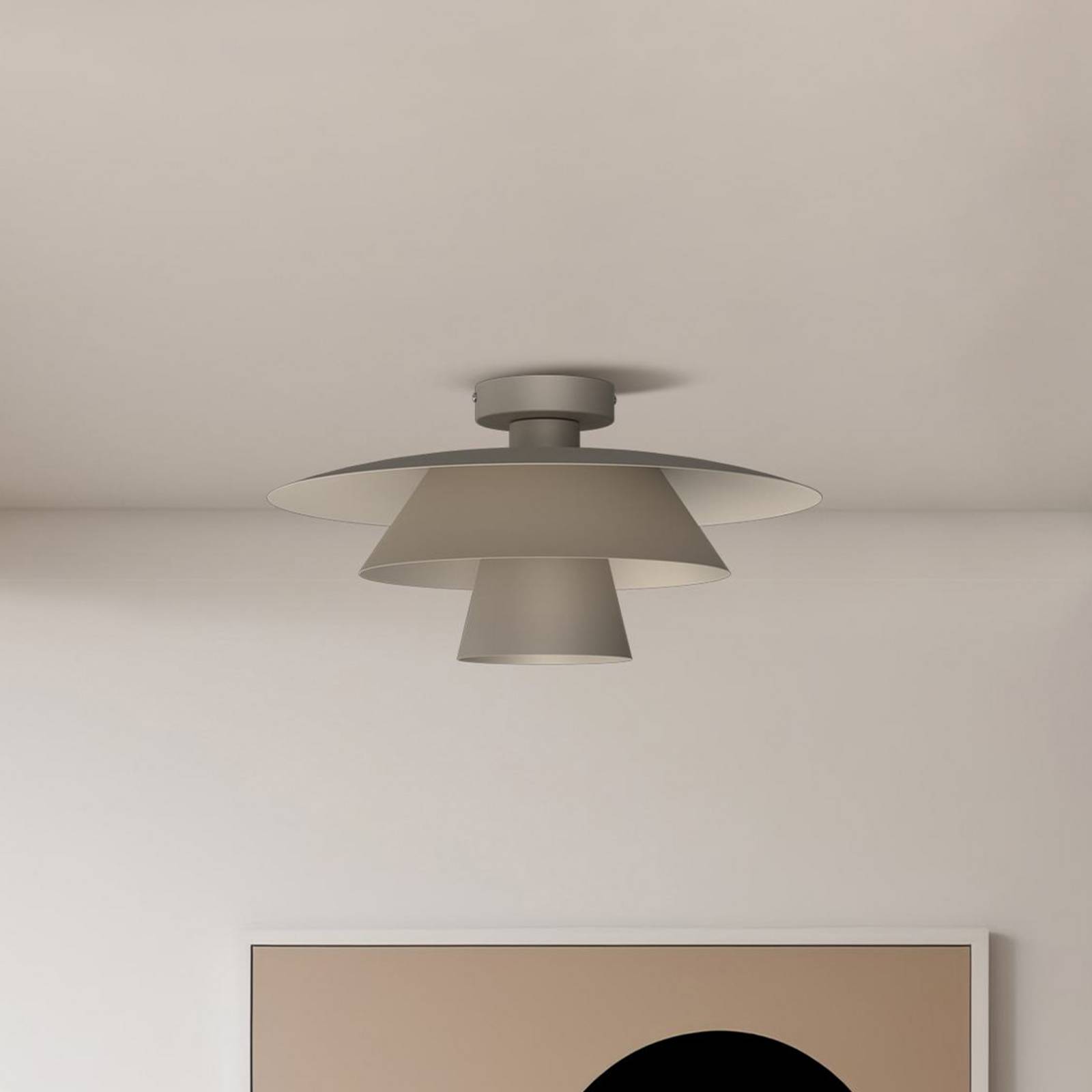 Deckenleuchte Plato, beige, Metall, Ø 38 cm, E27 Deckenleuchte Plato, beige, Metall, Ø 38 cm, E27 von Luminex