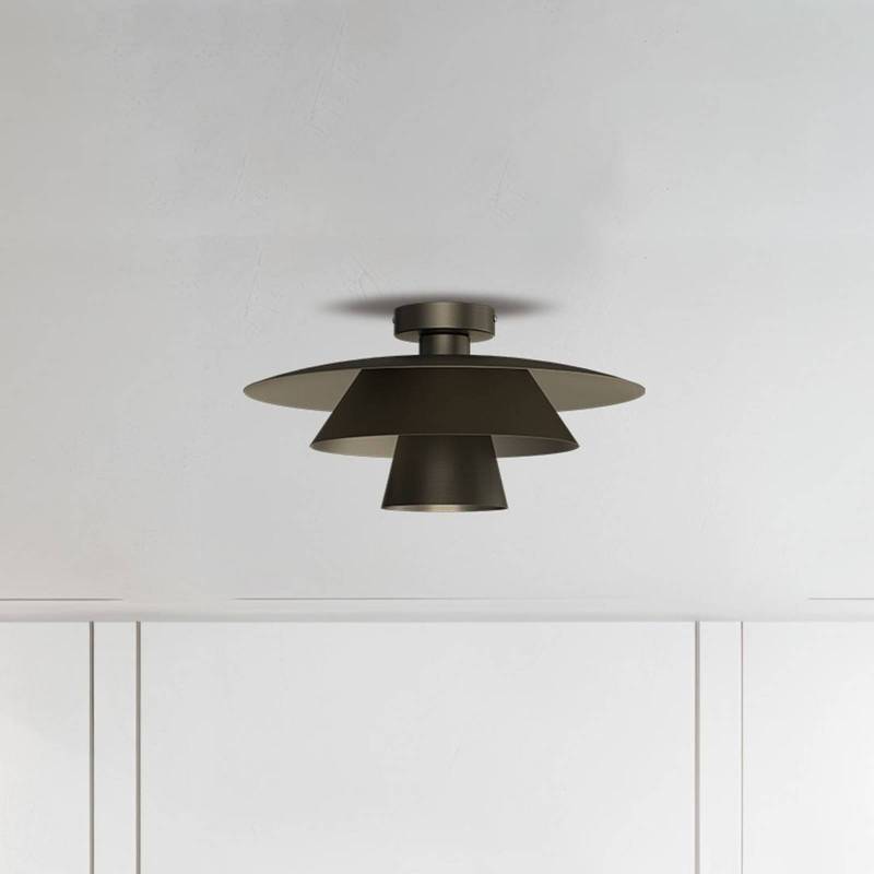 Deckenleuchte Plato, titan, Metall, Ø 38 cm, E27 von Luminex