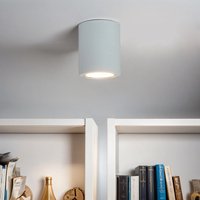 Deckenleuchte Weiß klein Ø 9 cm flach Spot Metall innen von Luminex