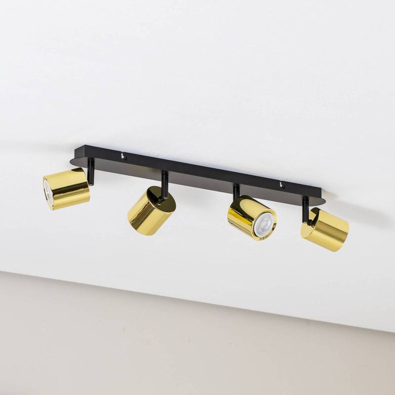 Deckenstrahler Demia, schwarz/messingfarben, 66 cm, GU10 Deckenstrahler Demia, schwarz/messingfarben, 66 cm, GU10 von Luminex