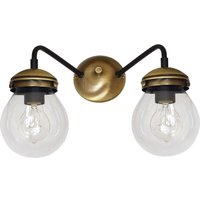 Formschöne Wandleuchte HYDRO in Altmessing 2-flmg von Luminex