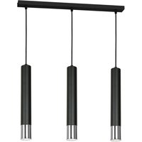 Hängelampe Modern Metall 3 flammig Schwarz Chrom Hängelampe Modern Metall 3 flammig Schwarz Chrom von Luminex
