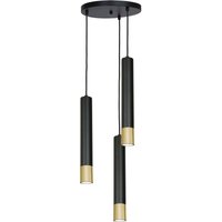 Hängelampe Schwarz Gold Esstisch GU10 Metall Esstisch von Luminex