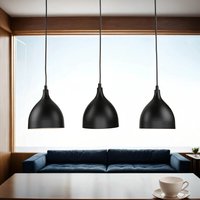 Hängeleuchte NOAK in Schwarz 3-flmg von Luminex
