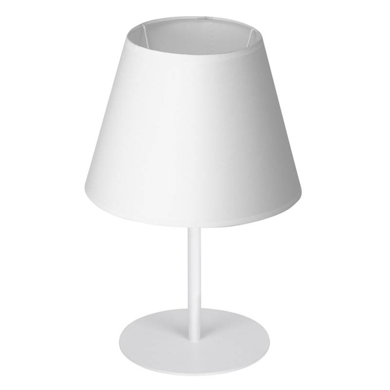 Luminex Soho Tischleuchte Lampe Leuchte E27 Konisch Weiß 33 Cm Metall Textil B-Ware von Luminex