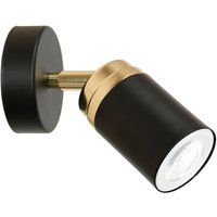 Spot Lampe Wand Schwarz Gold GU10 verstellbar von Luminex