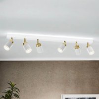 Strahler Weiß Gold 90 cm 6-flammig GU10 Metall von Luminex