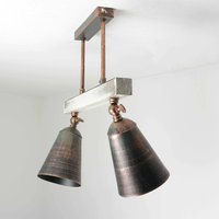 Deckenspot Shabby Kupfer 2-flammig E27 Metall Holz Deckenspot Shabby Kupfer 2-flammig E27 Metall Holz von Luminex