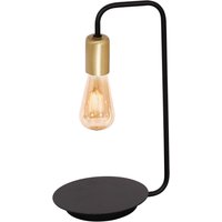 Tischleuchte Metall Schwarz Gold Retro 39 cm hoch von Luminex