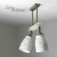 Vintage Deckenlampe drehbar Shabby Weiß Taupe AGAP von Luminex