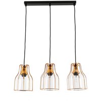 Vintage Hängeleuchte ARIA Kupfer 3-flmg max. T:1m von Luminex