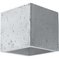 Wandlampe Grau Beton eckig klein Modern wohnlich von Sollux