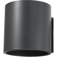 Wandleuchte Anthrazit Metall klein H:10cm rund VALERYA von Sollux
