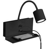 Wandleuchte mit Ablage USB Anschluss zum Laden von Luminex