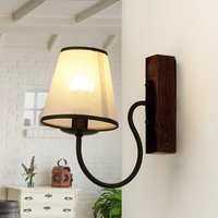 Wandleuchte mit Schirm Braun Beige Landhausstil Wandleuchte mit Schirm Braun Beige Landhausstil von Luminex