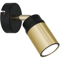 Wandspot Schwarz Messing Modern GU10 Wandlampe von Luminex