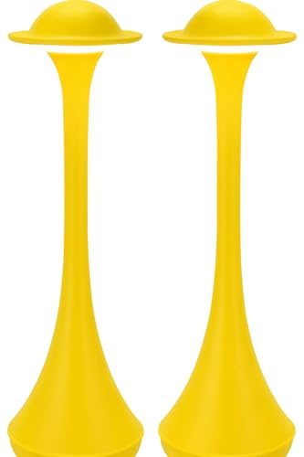 LuminexDesigns 2er-Set Schlichte Akku-Tischlampen in Gelb, stilvoll & tragbar, perfekt für Fensterbank oder Regal von LuminexDesigns