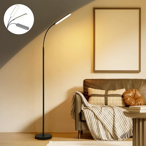 LuminexDesigns Dimmbar LED Stehlampe Schwarz, Leselampe Stehleuchte mit Fernbedienung, Modern Standleuchten für Schlafzimmer Wohnzimmer Büro LuminexDesigns Dimmbar LED Stehlampe Schwarz, Leselampe Stehleuchte mit Fernbedienung, Modern Standleuchten für Schlafzimmer Wohnzimmer Büro von LuminexDesigns