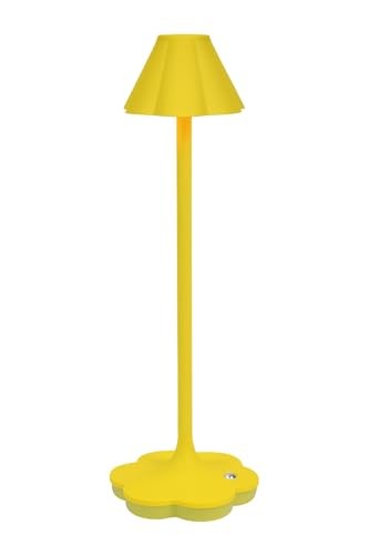 LuminexDesigns Gelbe Schirm-Tischlampe, Designstil mit Akku, dimmbar für Esstisch oder gemütliche Ecken von LuminexDesigns