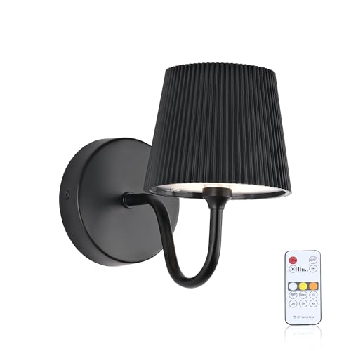 LuminexDesigns LED Wandleuchte Innen, Wiederaufladbar mit 2.4G Fernbedienung & Touch Dimmbar, Magnetisch Abnehmbar, 5200mAh Akku, Kabellos für Schlafzimmer Wohnzimmer Flur Treppe von LuminexDesigns