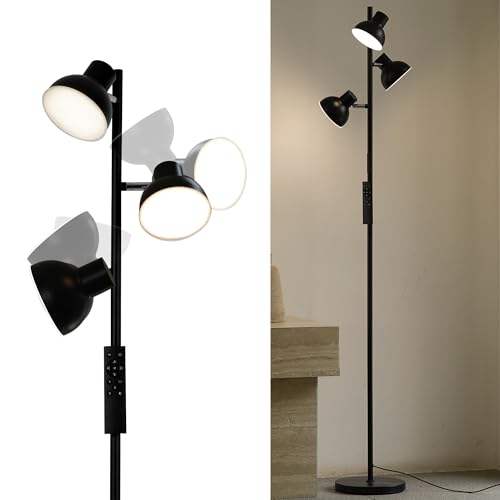 LuminexDesigns Stehlampe Wohnzimmer 36W 2800LM Stehlampe LED Dimmbar mit Fernbedienung & Berührung 2700K-6500K, 3-Licht Leselampe Moderne Stehleuchte LuminexDesigns Stehlampe Wohnzimmer 36W 2800LM Stehlampe LED Dimmbar mit Fernbedienung & Berührung 2700K-6500K, 3-Licht Leselampe Moderne Stehleuchte von LuminexDesigns