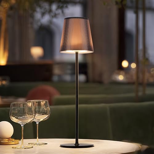 LuminexDesigns Tischlampe Kabellos LED Dimmbare Nachttischlampe & Aufladbare Tischleuchte mit Magnet-Lampenkopf, 3000K Weiß & RGB, IP54 Wasserdicht für Outdoor Schlafzimmer Wohnzimmer Balkon Camping von LuminexDesigns