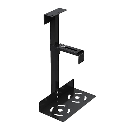 Computer Aufhängung Halter,Einstellbare Breite 13,5–23,5 cm Platzsparende PC-Halterung Computerhalterung Schreibtisch Halterung für Untertisch-Montage Passend für die meisten Größen,Schwarz,Weiss von Luminexia