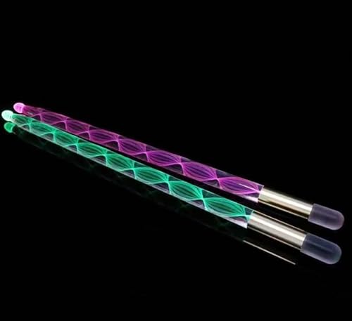 Luminous Drumsticks 5A Drums Stick,LED Light Up Drum Sticks,Bright Light Up Drum Sticks,Acryl Luminous Drumsticks,in der dunklen Bühne Performance Luminous Drumsticks von Luminexia