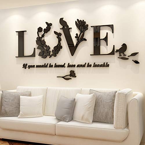 Love Wandtattoo 3D Wandaufkleber Innendekoration Heimdeko Geeignet für Schlafzimmer Wohnzimmer Hintergrund Wandkunst Sticker Wandbilder von Luming