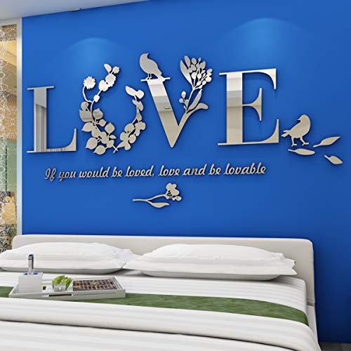 Love Wandtattoo 3D Wandaufkleber Innendekoration Heimdeko Geeignet für Schlafzimmer Wohnzimmer Hintergrund Wandkunst Sticker Wandbilder von Luming