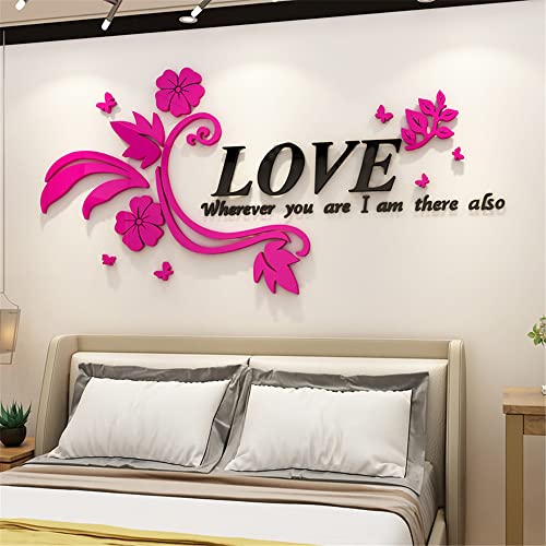 Love Wandtattoo 3D Wandaufkleber Innendekoration Heimdeko Geeignet für Schlafzimmer Wohnzimmer Hintergrund Wandkunst Sticker Wandbilder von Luming