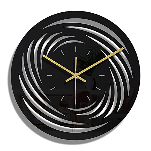 Luming Schwarz Wanduhr mit Römischen Ziffern Acryl rund Geräuschlos Industrie Vintage Digitale Wanduhr Geeignet für Wohnzimmer Schlafzimmer Arbeitszimmer Büro Flurdekoration Luming Schwarz Wanduhr mit Römischen Ziffern Acryl rund Geräuschlos Industrie Vintage Digitale Wanduhr Geeignet für Wohnzimmer Schlafzimmer Arbeitszimmer Büro Flurdekoration von Luming