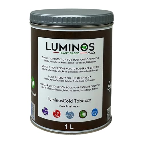 Luminos Cold - LUM1154 - Tobacco - Biopolymer-Lasur auf Wasserbasis. Verwendung für Holz im Außenbereich - Tobacco 1L von SOLRAC COATINGS