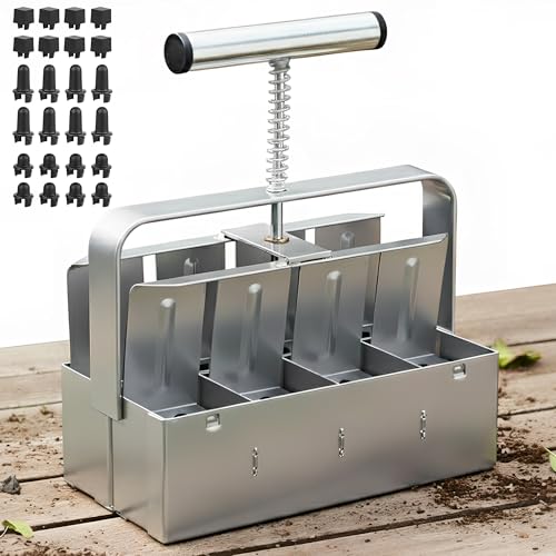 Bodenblocker für Samenstartung, 8 Zellen 5.1 cm Bodenblockmacher mit 3 Arten von Saatstiften, Handheld Soil Blocker Tool für Saatgut, Stecklinge, Gewächshäuser Bodenblocker für Samenstartung, 8 Zellen 5.1 cm Bodenblockmacher mit 3 Arten von Saatstiften, Handheld Soil Blocker Tool für Saatgut, Stecklinge, Gewächshäuser von Lumirio