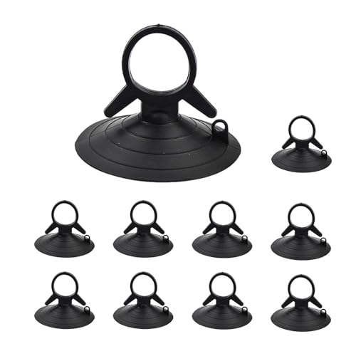 Auto-Saugnapf, Auto-Glas-Saugnapf, Sonnenschutz, Visier-Saugnapf, wiederverwendbarer Zugring, Schwalbenschwanz-Saugnapf-Haken für Windschutzscheibe, Bad und Küche von Lumiscent