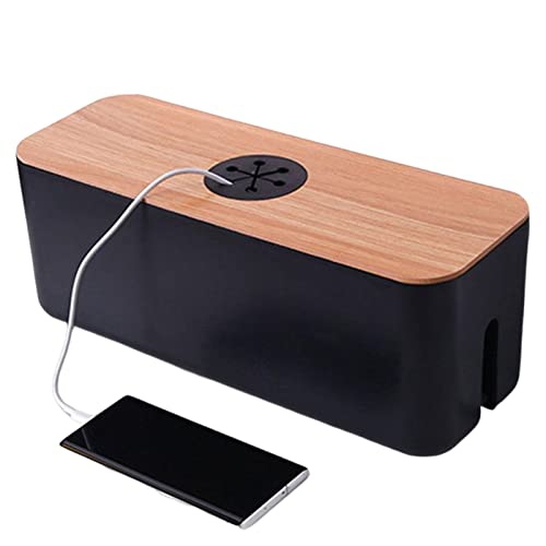 Kordel-Organizer-Box | Kabelaufbewahrungsbox mit Mehreren Öffnungen | Kabel-Management-Box Kabel-Organizer-Box für Verlängerung | Cord Power Stripe Überspannungsschutz für die Desktop-Heimküche von Lumiscent