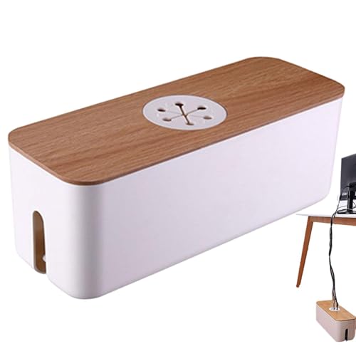 Kordel-Organizer-Box | Kabelaufbewahrungsbox mit Mehreren Öffnungen | Kabel-Management-Box Kabel-Organizer-Box für Verlängerung | Cord Power Stripe Überspannungsschutz für die Desktop-Heimküche von Lumiscent