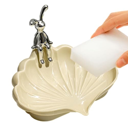 Lumiscent Muschel-Seifenschale,Muschel-Seifenschale,Selbstentleerende Seifenschale - Selbstentleerende Seifenschale, dekorative und stilvolle Seifenschale für Dusche, Badezimmer, Reisen Lumiscent Muschel-Seifenschale,Muschel-Seifenschale,Selbstentleerende Seifenschale - Selbstentleerende Seifenschale, dekorative und stilvolle Seifenschale für Dusche, Badezimmer, Reisen von Lumiscent