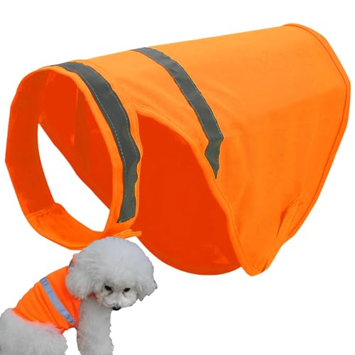 Reflektierende Hundeweste, Furry Friend Safe Hi Vis Hundeweste, fluoreszierender Stoff, reflektierender Webb, Warnweste, Aufkleber am Hals und Brust, reflektierender Hundemantel, verschleißfest, von Lumiscent