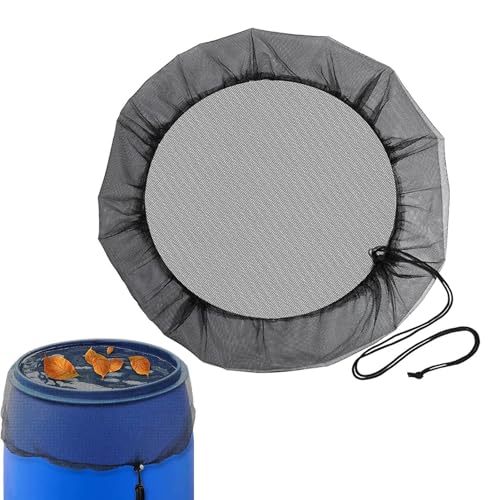 Regenfass-Sieb – Wasserfass-Sieb, Regenfass-Netzabdeckung, Regensammelfassabdeckungen mit verstellbarem Kordelzug-Regen, wiederverwendbarer und langlebiger Flexibler Kordelzug-Wasserfass-Top-Fänger von Lumiscent