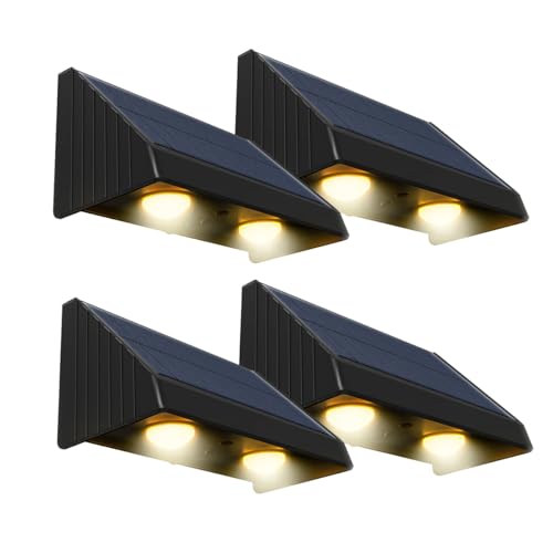 Lumisky 4 x Solar-LED-Wandleuchten, warmweiß, 4 x KYLA H6 cm von Lumisky
