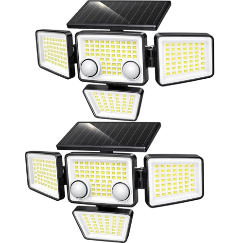 Lumisky Fairview Solar-Spots, 2 Stück, mit 4 schwarzen Köpfen, leistungsstark, weiß, schwenkbar, mit Bewegungsmelder, ideal für die Sicherung von Garten, Terrasse und Außenbereich Lumisky Fairview Solar-Spots, 2 Stück, mit 4 schwarzen Köpfen, leistungsstark, weiß, schwenkbar, mit Bewegungsmelder, ideal für die Sicherung von Garten, Terrasse und Außenbereich von Lumisky