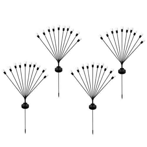 Lumisky LYRA LED-Solarfackeln mit Kugeln, warmweiß, Höhe 73 cm, 4 Stück von Lumisky