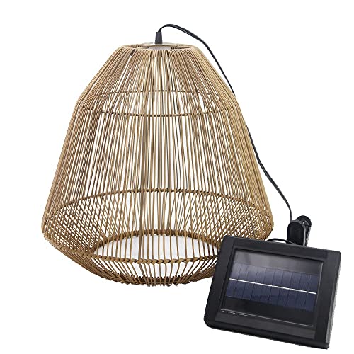 Lumisky Maya, Solar-Hängeleuchte, Boho, Natur, Korb-Stil, geflochten, LED, Warmweiß, Höhe 39 cm von Lumisky