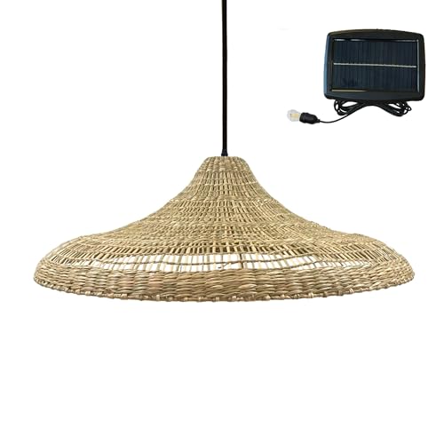 Lumisky Solar-Hängeleuchte Freya Large Solar aus Meeresgras mit Hybridkabel, Netz- und Solarkabel, 5 m Länge von Lumisky