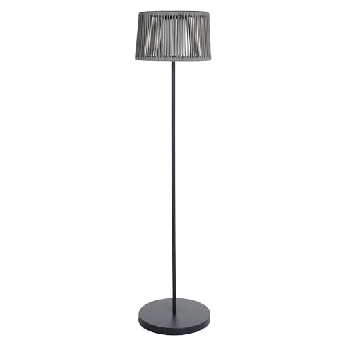 Lumisky Solar-Stehleuchte aus Polyrattan, grau, LED, warmweiß, Höhe 145 cm von Lumisky
