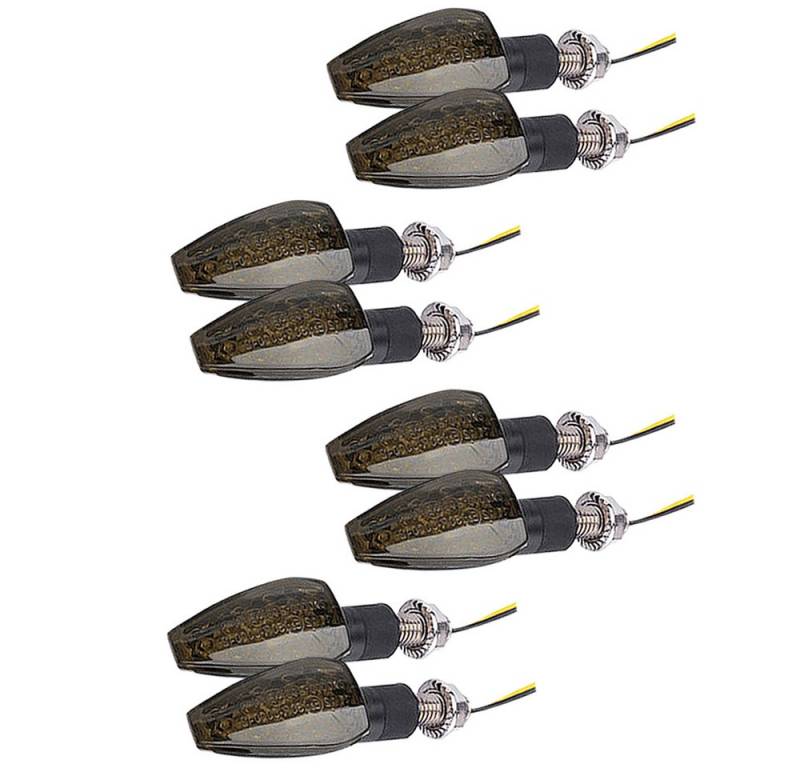 Lumitecs Blinker 4er-Set LED Blinker Motorrad RP12 E-Prüfzeichen 2 Stück getönt sw von Lumitecs