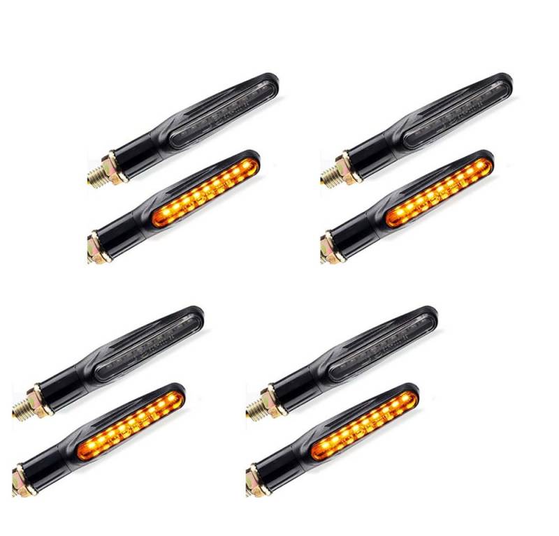Lumitecs Blinker 4er-Set Lauflicht Blinker Motorrad LED # KP6 E-Prüfzeichen 2 Stück von Lumitecs